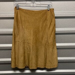 Banana Republic Women’s Ruffle Suede Mini Skirt Size 4 Vintage Retro Y2K Western